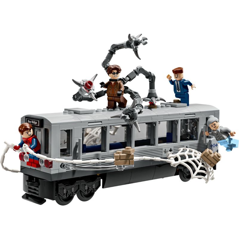 LEGO Marvel Spider-Man vs. Doc Ock Subway Train Scene - Action Figures Kids Toy - Spider-Man Building Toy for Boys & Girls, Ages 9+ - Marvel Collectible with 4 Minifigures