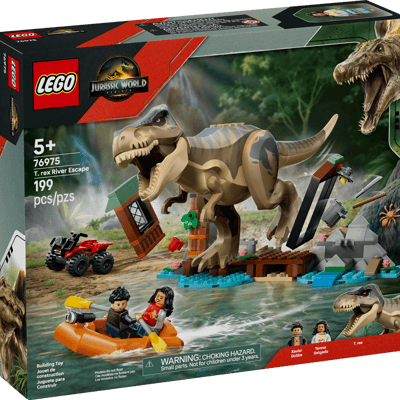 LEGO Jurassic World T. rex River Escape Dinosaur Toy 76975