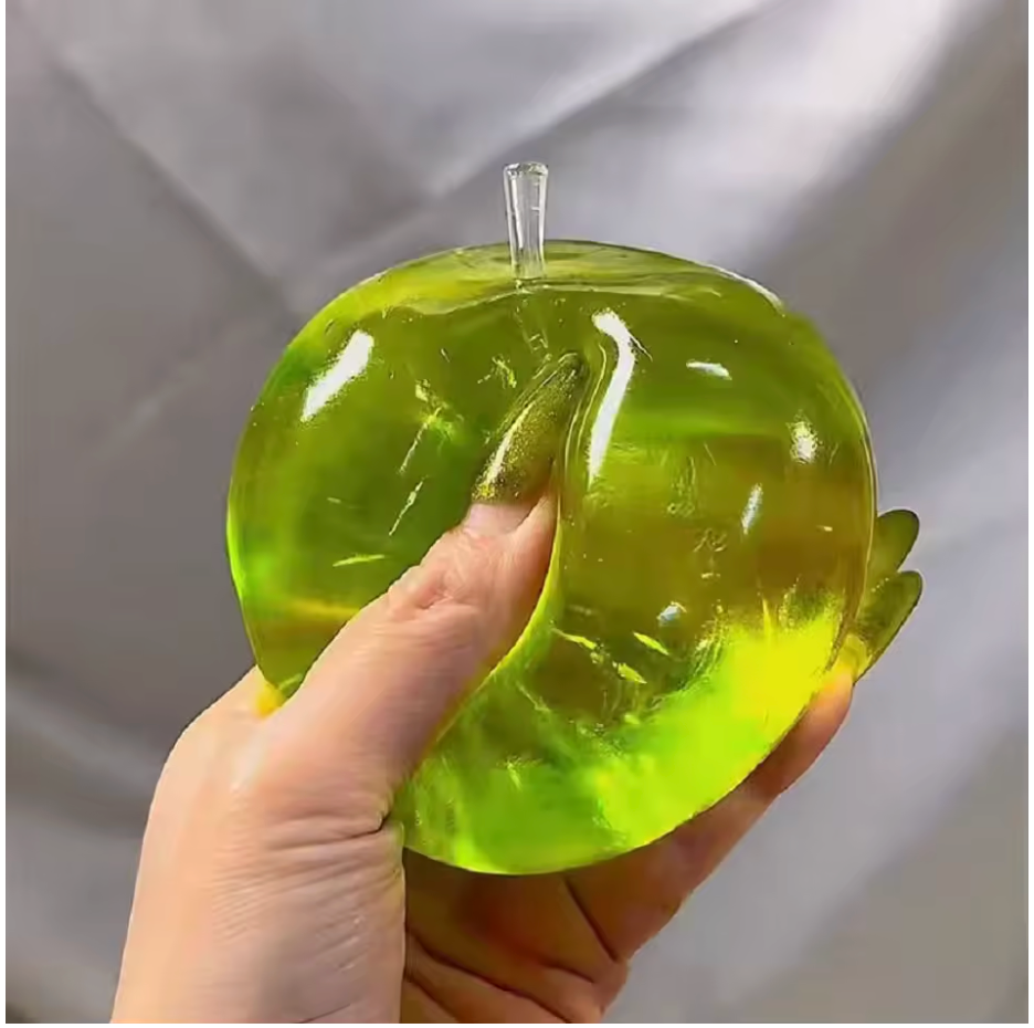 Squishy Green Apple Stress Ball — Slow Rise Sensory Fidget Toy